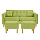 thumbnail image 1 of Sofa New Retro 3C + 2 Pouf Felpa 01 Pistacho, 1 of 6