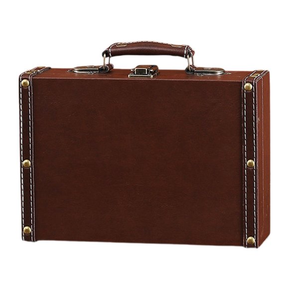 Maleta Vintage Con Asa, Baúl De Almacenamiento Para Bodas, Fiestas, Hogar, Peque?a