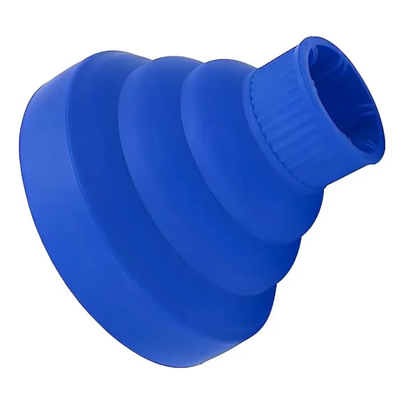 Difusor De Secador Silicona Plegable Universal Negro Azul