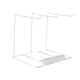 thumbnail image 3 of Organizador De Joyas Soporte De Exhibición Colgador De Metal Para Collar Diadema Llaveros 3 Filas Blanco 26x19x22cm, 3 of 3