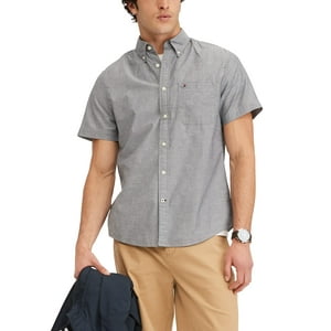 Camisa Tommy Hilfiger Para Hombre, Manga Corta, Casual, Corte Regular