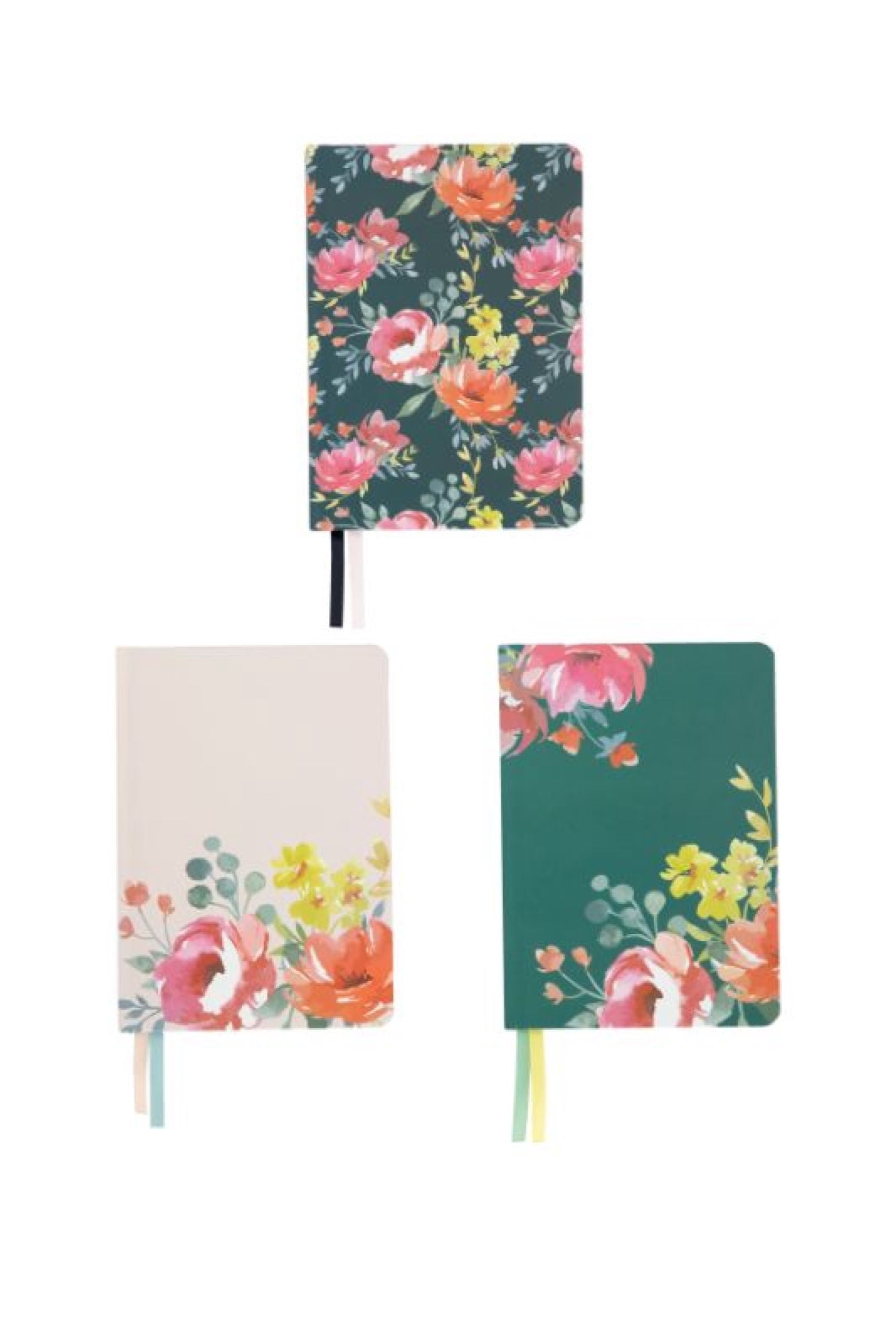 Libreta Mediana Rosa Flores 1 Un Pen+Gear