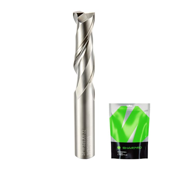 Fresa para Router SHARPRO 1/4" Espiral Ascendente de Carburo Sólido