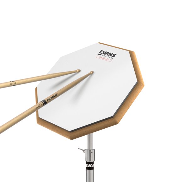 Tambor Practice Pad Evans RealFeel Attacktile de 25,4 cm con soporte