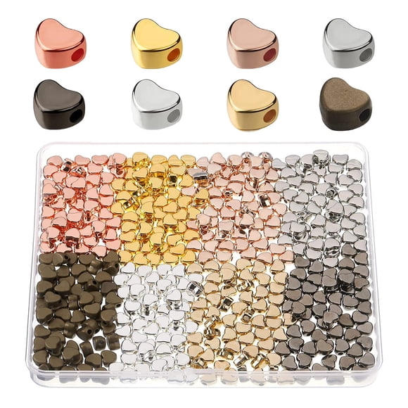 400 Cuentas De Corazón Sueltas Para Hacer Joyas DIY, Llaveros Hechos A Mano