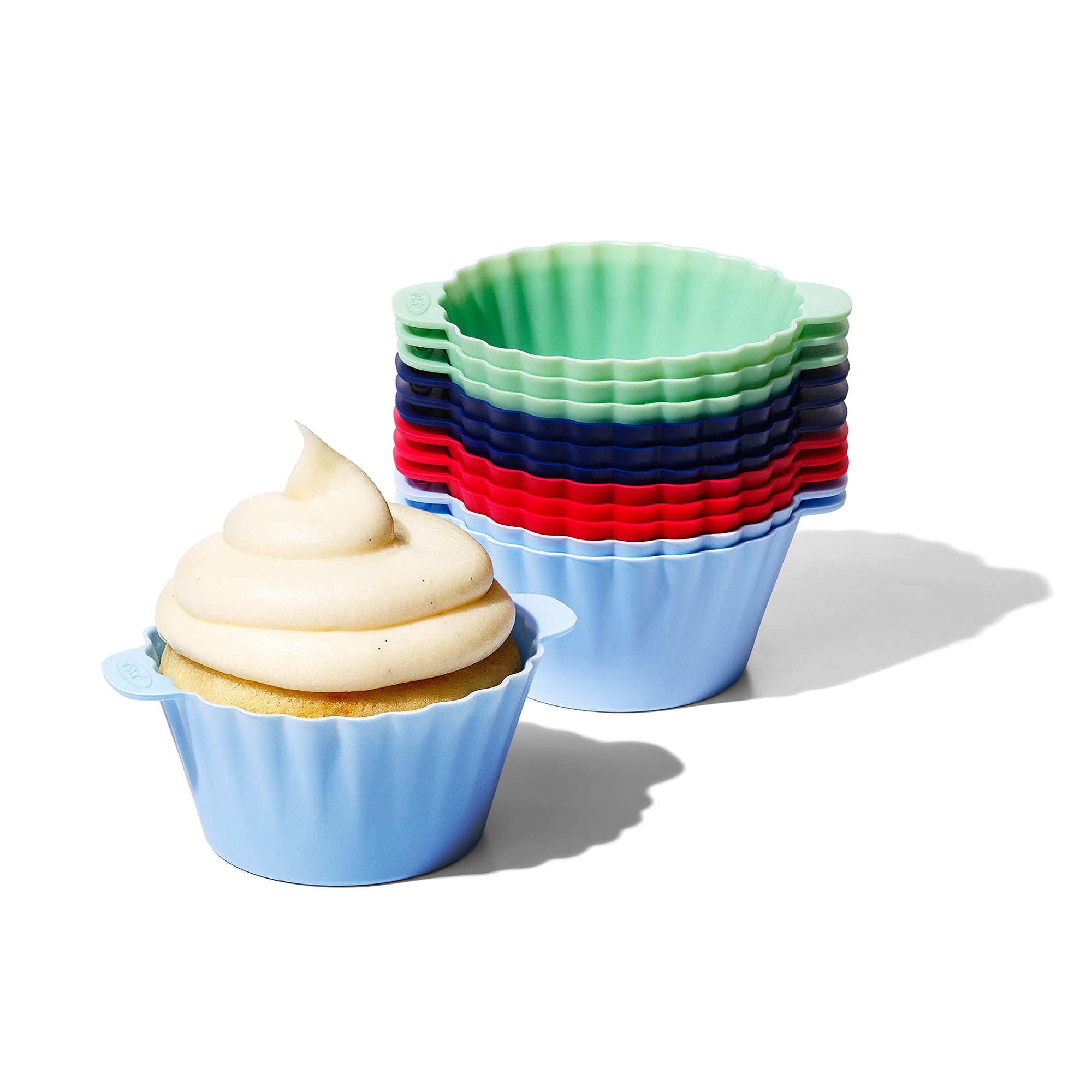 Moldes De Silicona Para Hornear Oxo Good Grips, Paquete De 12, Libres De Bpa