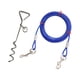 thumbnail image 2 of Cable De Amarre Para Perros Y Cadena Para Perros De Estaca Para Jardín De Playa, Perros Pequeños A Medianos, Cable Azul De 500 Cm, 2 of 5