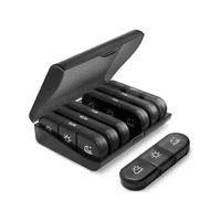 Importclick - Organizador Pastillero Portátil Semanal 3 Fundas X 7 Días Negro