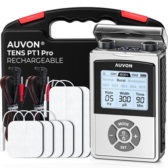 Estimulador muscular AUVON Recargable TENS Unit con 600 mAh