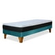 thumbnail image 5 of Cama Europea Zen Pro Colchon Resortes 1.5 Plaza Base Dividida Tela Turquesa, 5 of 7