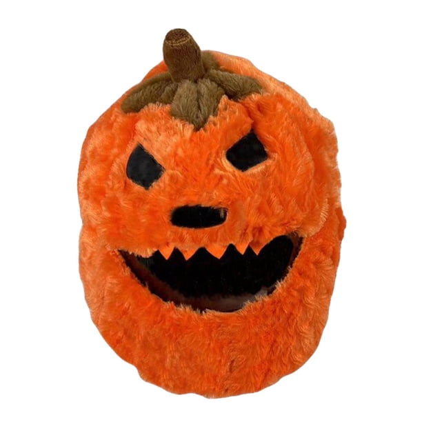 Cubierta del casco de la motocicleta Manga Dibujos animados Halloween Pumpin Cálido Felpa suave Llamativo Estilo Decoración Aumentar Montar Diversión