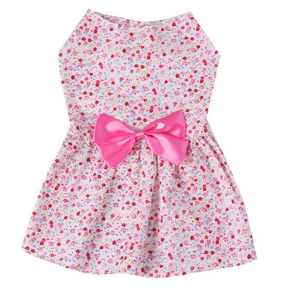 Vestido Para Mascotas Fiocias Floral Rosa M