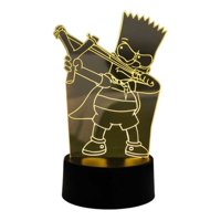 Lelumania - Lampara Ilusion 3D Bart Cato De 7 Colores, Base Touch