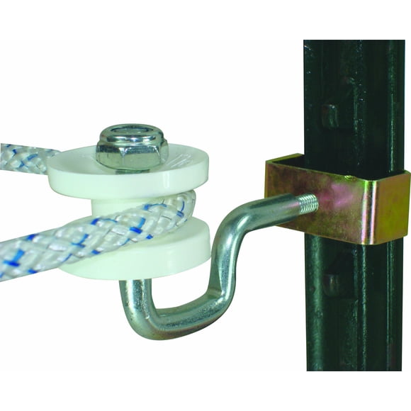 Aislador de esquina Field Guardian T-Post Polyrope blanco (paquete de 4)