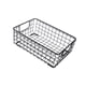 thumbnail image 4 of Cesta de almacenamiento de alambre con asas, cesta portátil compacta de hierro retro para escritorio, para oficina, lavandería, guardería, cosméticos, L, 4 of 5