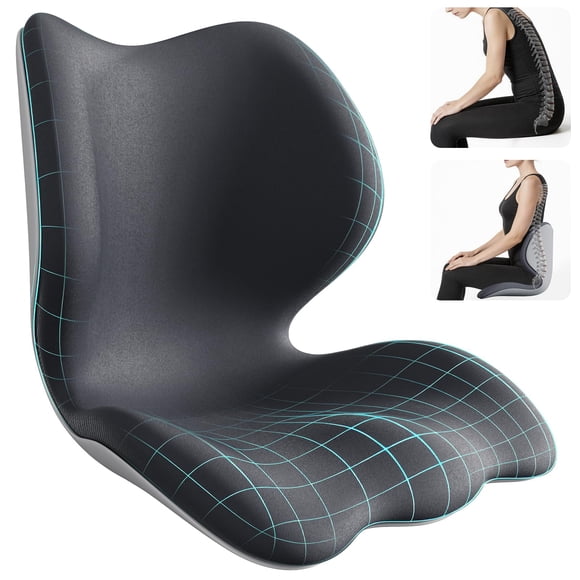 Cojín De Soporte Lumbar Ergonómico De Espuma Viscoelástica Para Postura