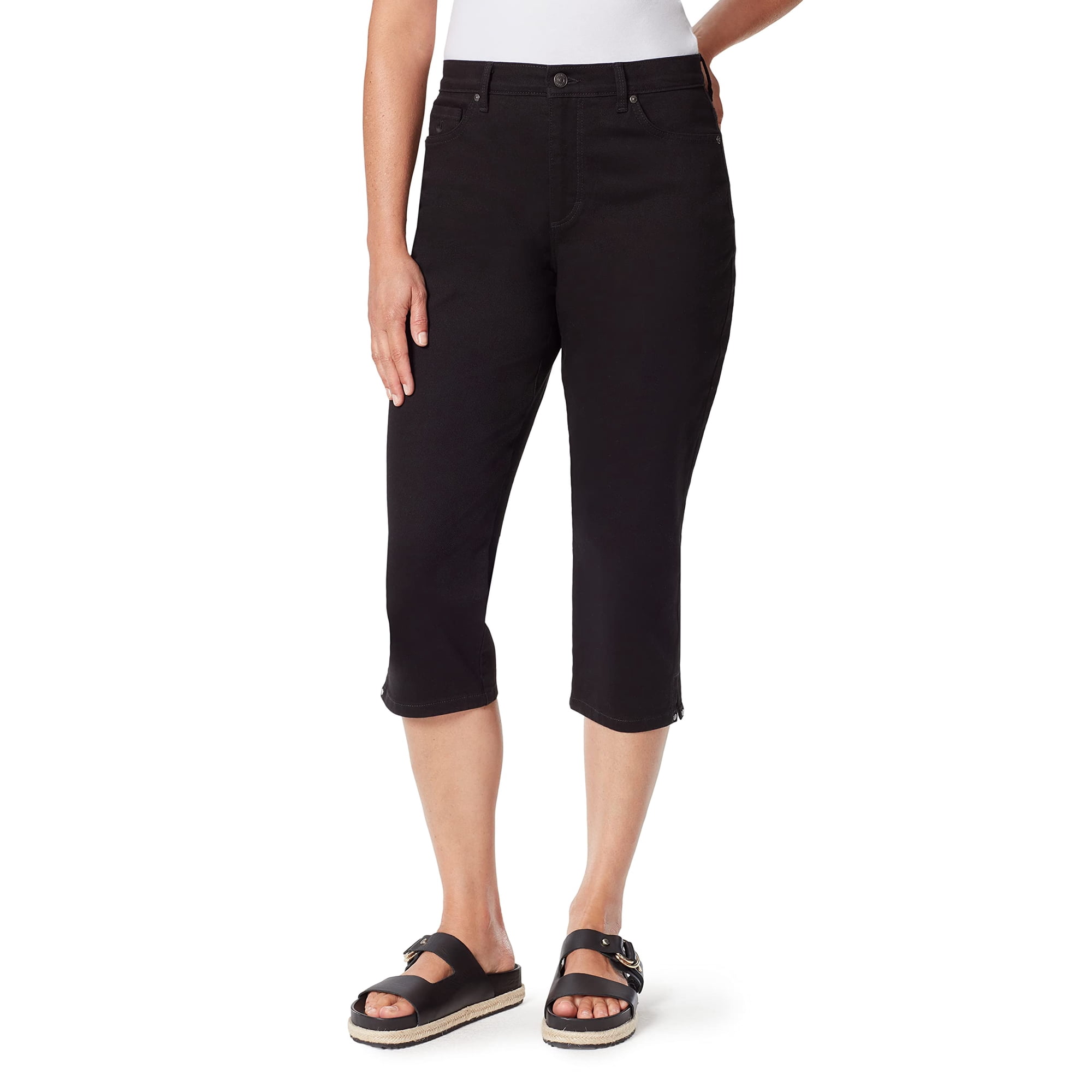 Pantalones Gloria Vanderbilt Amanda Capri Jean Negro