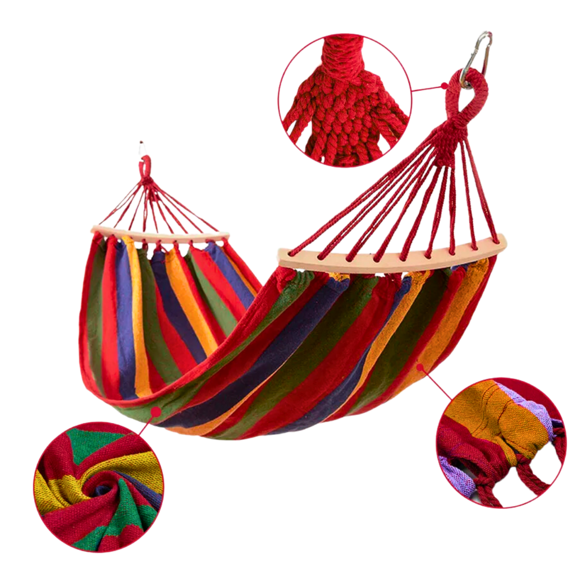 Linea Sport - Hamaca De Algodón 2 Plazas 180 X 150 Cm