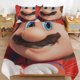 thumbnail image 1 of Super Mario 3-Piece Comforter Set for Bedroom Super Mario Bedding Set for Kids Adults Soft Microfiber Duvet Cover Set with Zipper Closure, 1 of 5
