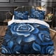 thumbnail image 3 of Juego de cama Roses Gothic Art con funda nórdica y funda de almohada, con cremallera invisible, juego de 3 piezas con cremallera y 2 fundas de almohada,, 3 of 3