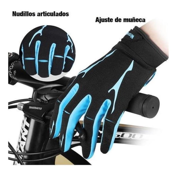Guantes West Biking Con Gel, Ruta Y Mtb Dedo Largo Bicicleta rojo Xl