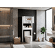 thumbnail image 2 of Estante Mueble Organizador de Baño Barcelona 160x63x25,5 Cm 2 Puertas Blanco, 2 of 18