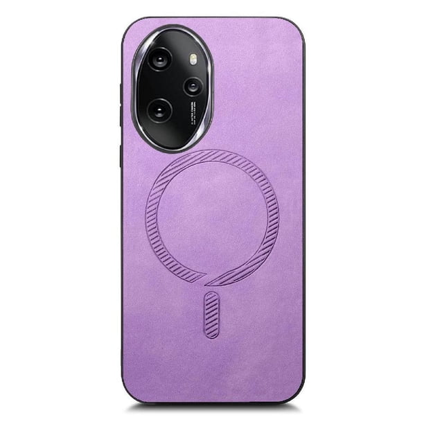Magnetic Slim Case for Honor 100 Pro with Camera Guard & Anti-Scratch Back Purple