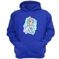 Genérico - Polerón Canguro Elsa Azul Talla S Unisex