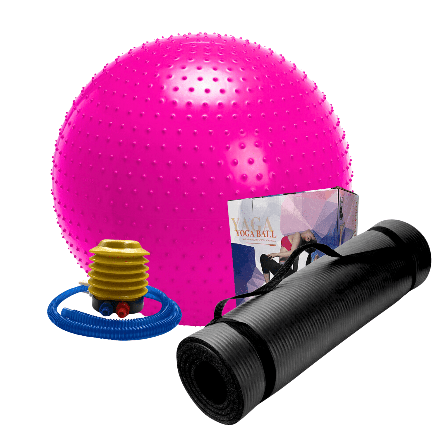 Linea Sport - Pack Fitness En Casa Pelota De Pilates 65cm Y Mat Yoga 10mm