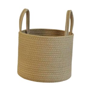 Magideal - Cesta Tejida Redonda, Cesta De Almacenamiento De Ropa, Cesta De Lavandería Portátil Transpirable Multiusos, Cesto Para La Colada Para El Hogar Y La S