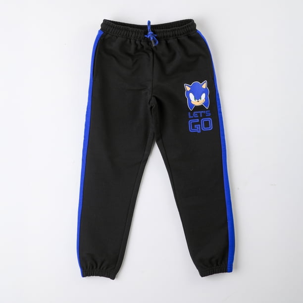 Pantalón de Buzo Niño Sonic Estampado Negro