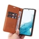 thumbnail image 5 of Funda Billetera de Cuero para Samsung Galaxy S22 con Tarjetero y Soporte - Tapa Magnética Marrón, 5 of 6
