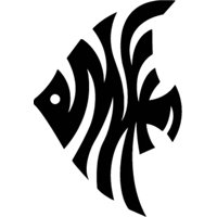 Rienda Libre - Sticker Tribal Tattoo Fish Pez Auto Camioneta