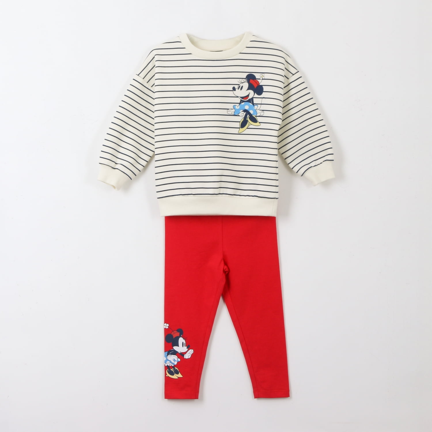 Conjunto Niña Rayas Minnie Mouse Blanco Disney