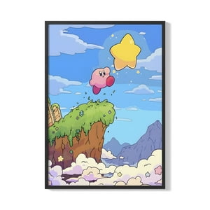 Creango - Cuadro Poster Enmarcado Kirby Decorativo