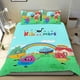 thumbnail image 1 of Los Kiboomers Conjunto de sábanas temático, trío de piezas, cómodo y amigable con la piel, diseño único, regalo de decoración para el hogar para familiares, amigos y fans, 90 cm * 190 cm, 1 of 6