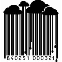 Rienda Libre Graphics - Decomural Cloud Rain Barcode Abstract Art Ws-18364