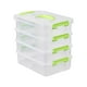 thumbnail image 3 of Caja De Almacenamiento Apilable, Estuche Organizador De Cosméticos Para Sala De Juegos, Encimera, Oficina, Mango Verde, 3 of 3