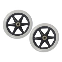 Ioensy - Ruedas De Repuesto Para Silla De Ruedas, Neumático Sólido Resistente Al Desgaste Para Caminantes, Color Gris, 7 Pulgadas, 2 Piezas