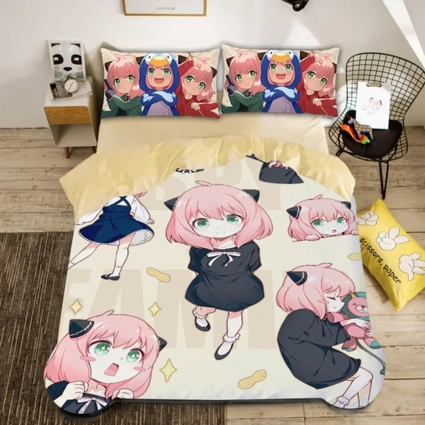 New Spy Family Bedding Set Kawaii Girls Anya Duvet Cover Boys Girls Size Quilt Cover With Pillowcase Bed Sheets