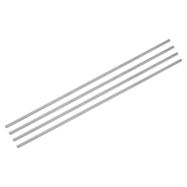 Uxcell 4 Pcs Varilla Redonda de Titanio, 0.06" Diámetro (1.5mm) 8" Longitud GR5 Metal Sólido TC4 Barra Redonda de Titanio para Aviones Modelo Coches Barcos Manualidades DIY
