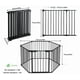 thumbnail image 3 of Barrera de Seguridad Multifunción 6 Paneles, Rejilla de Protección de Metal para Chimenea Puertas Escaleras, Parque Recinto para Perros Corralito para Mascotas Valla Plegable, Negro, 3 of 9