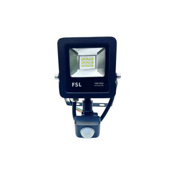 Reflector LED 10W con Sensor de Movimiento Luz Fría 6500K | Proyector Exterior FSL