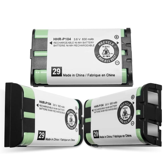 Batería de teléfono recargable CUCESH HHR-P104 3.6 V 830 mAh (paquete de 3)