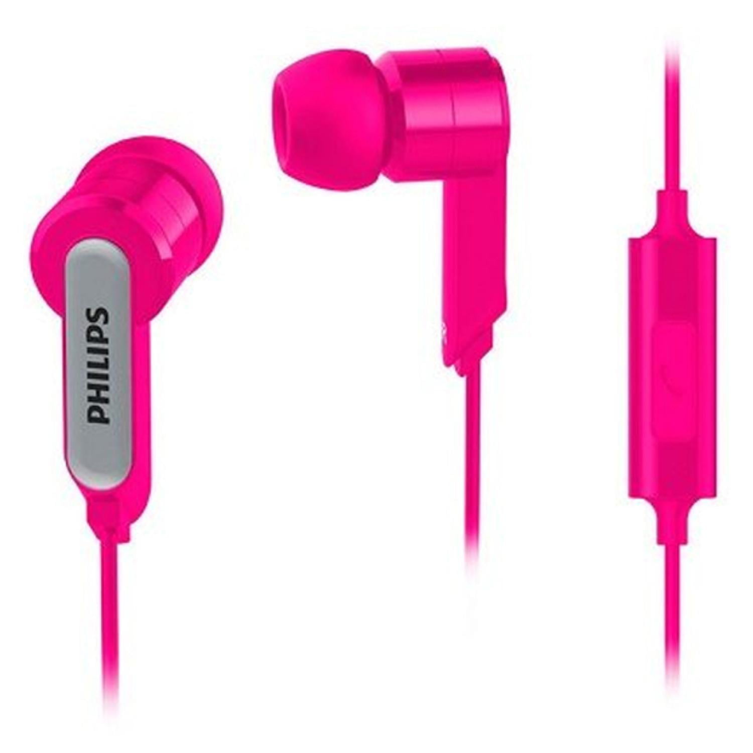 Philips - Audifonos Manos Libres Jack 3.5 Rosado She1405
