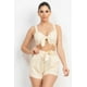 thumbnail image 1 of Conjunto de Top Corto a Rayas con Lazo Delantero y Shorts con Cinturón, 1 of 5