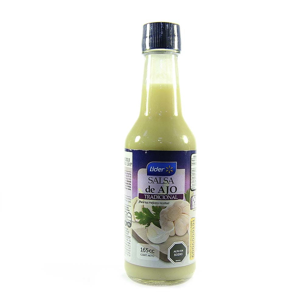 Salsa De Ajo Tradicional Botella 165 ml Lider