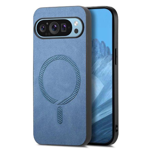 Magnetic Slim Case for Google Pixel 9 Pro with Camera Guard & Anti-Scratch Back Blue