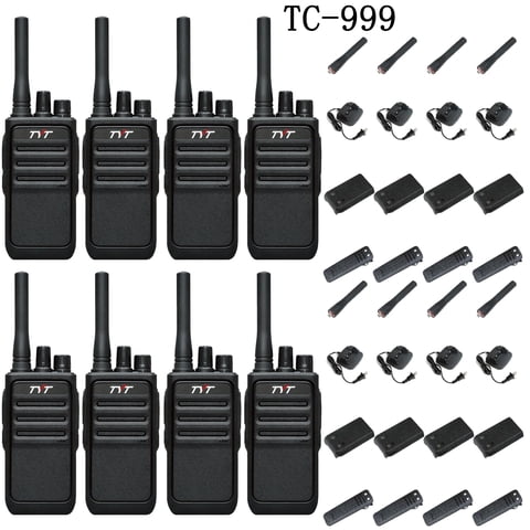 Tyt Tc-999 Walkie Talkie Radio De Dos Vías Transceptor Fm Profesional Con Cargador Usb Paquete De Radios 8 Piezas