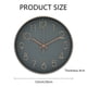 thumbnail image 2 of Reloj de pared de 12 pulgadas, elegante, moderno, silencioso, de cuarzo, funciona con pilas, redondo, decorativo, para el hogar, la oficina, la cocina, el dormitorio y la sala de estar, fácil de leer., 2 of 6
